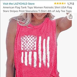 American flag tank top Size large